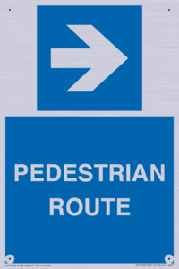 PEDESTRIAN ROUTE - right arrow